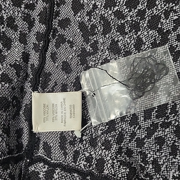 REBECCA TAYLOR Size Medium Black & Lilac Knitted Viscose Blend Dress - Picture 10 of 11